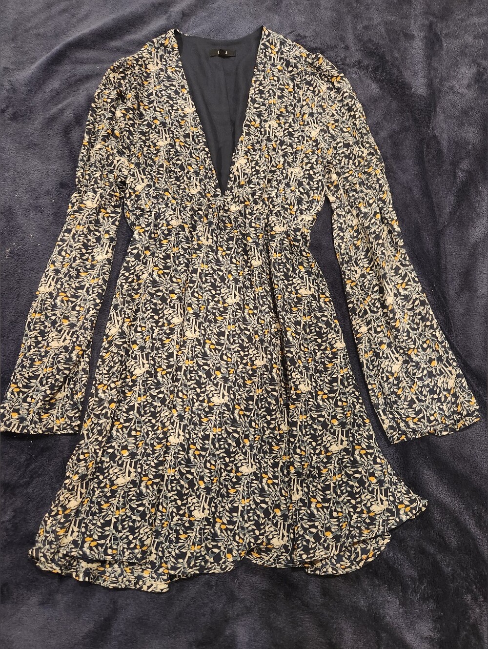 Lucca Couture Long Bell Sleeve Floral Mini Dress - Size XS